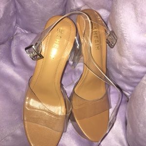 clear heels